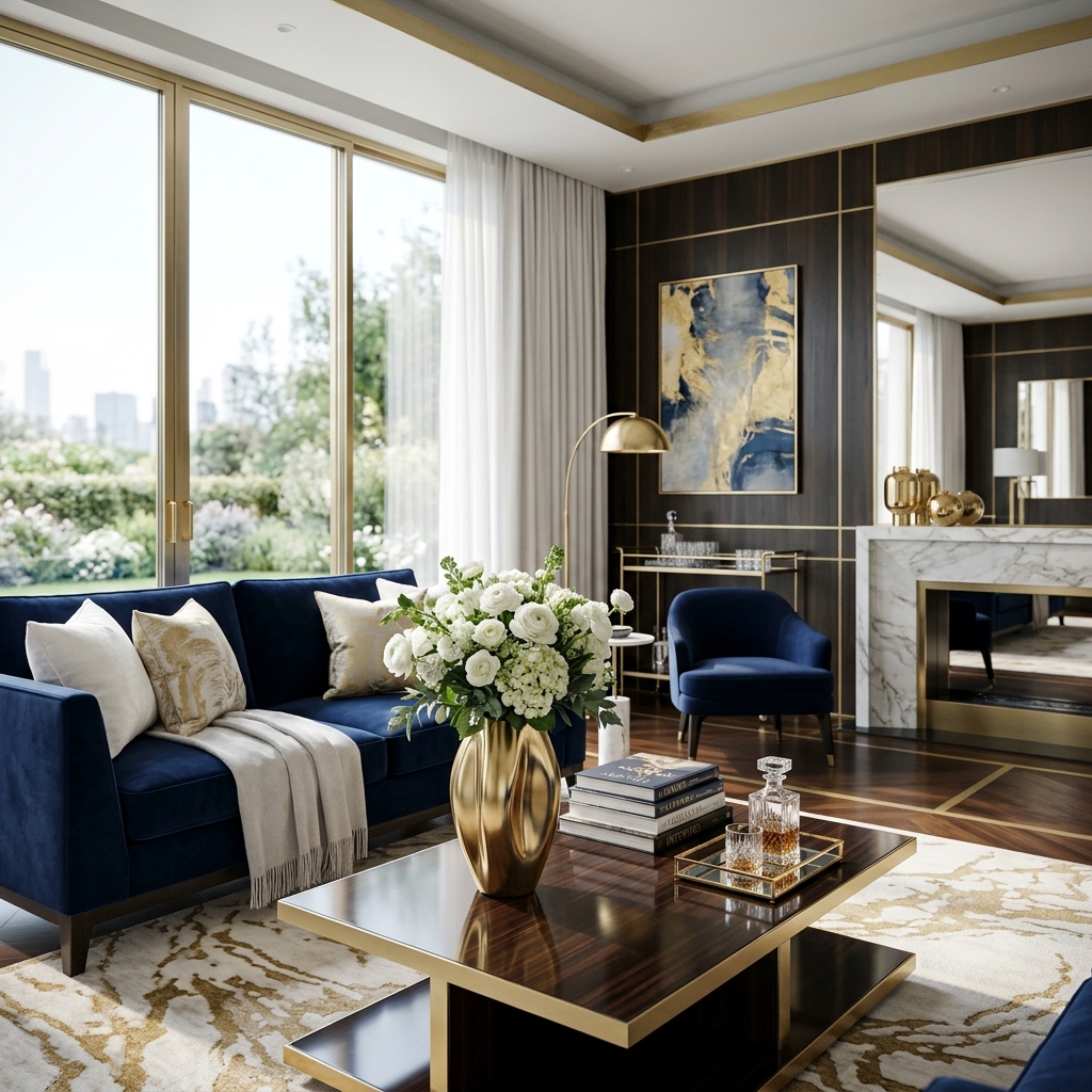 Beautifully clean luxury living room